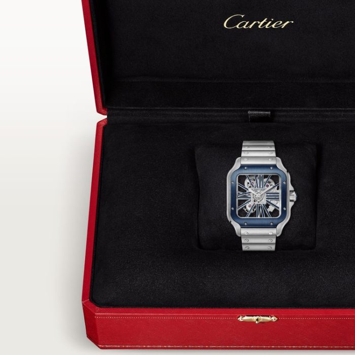 SANTOS DE CARTIER iskelet saat - Görsel 9