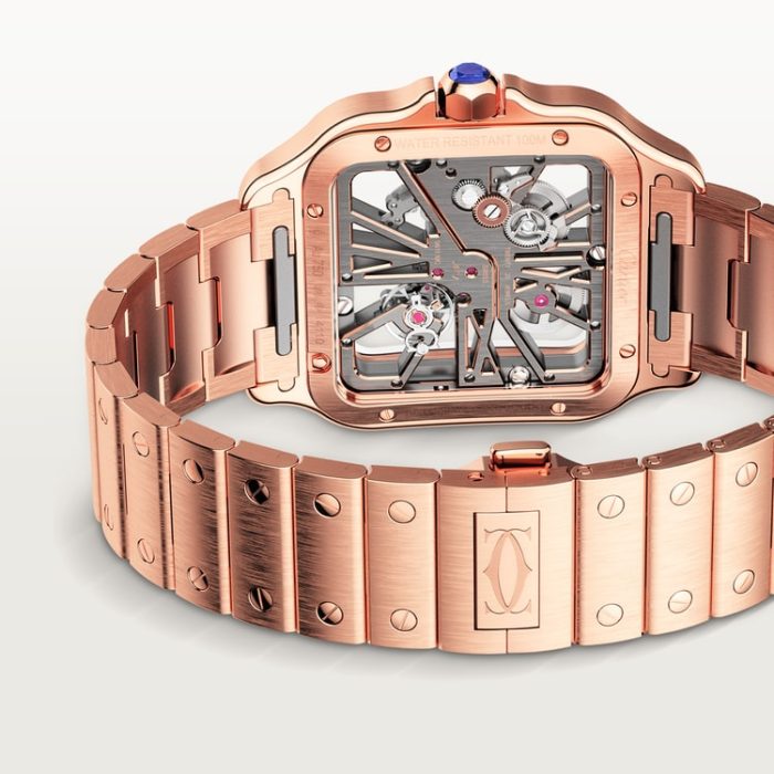 SANTOS DE CARTIER iskelet saat - Görsel 6