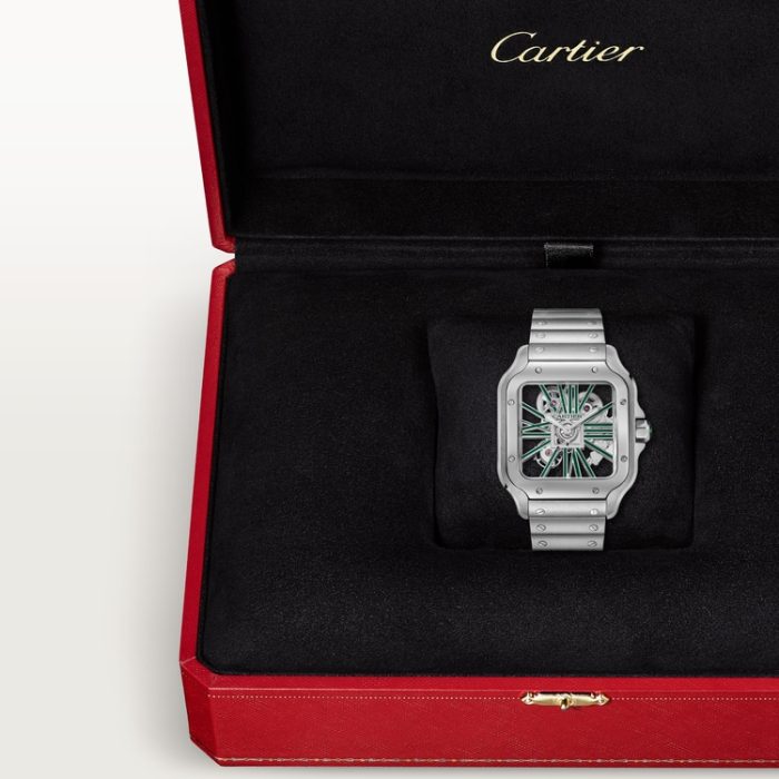 SANTOS DE CARTIER iskelet saat - Görsel 8