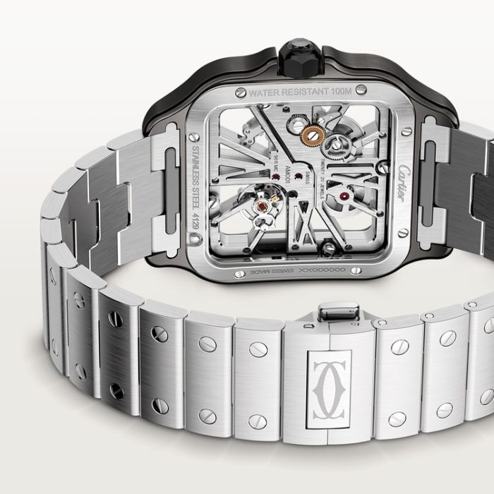 SANTOS DE CARTIER iskelet saat - Görsel 5
