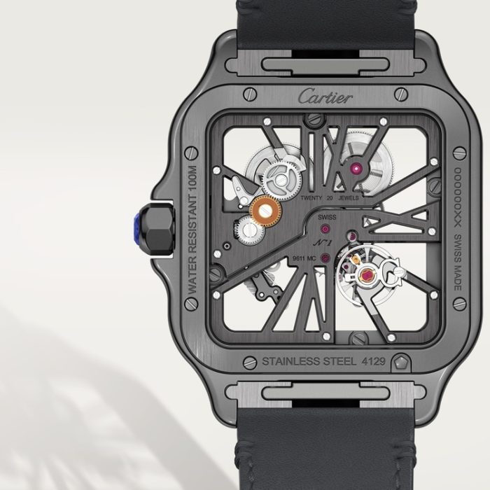 SANTOS DE CARTIER iskelet saat - Görsel 3