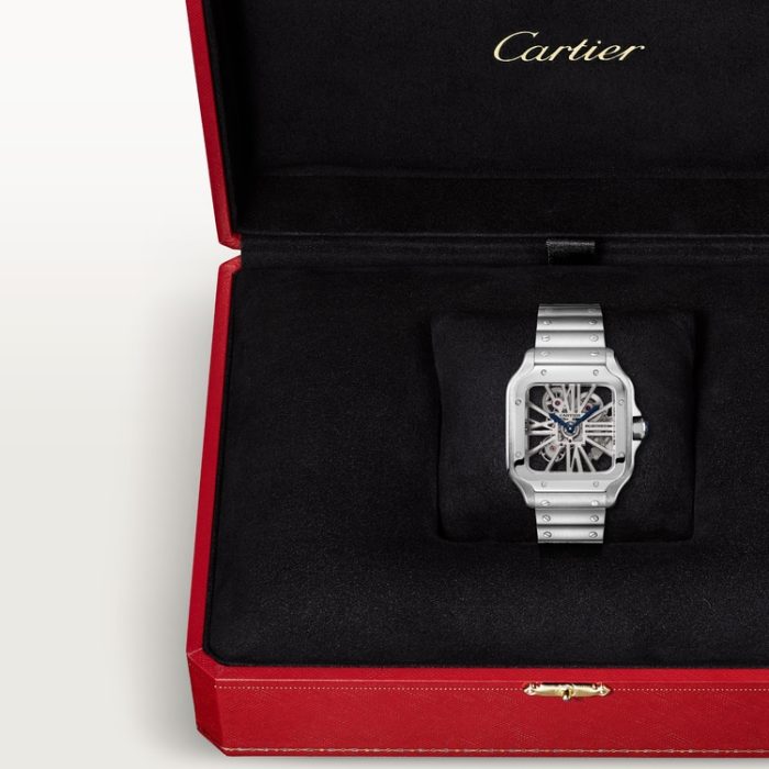 SANTOS DE CARTIER iskelet saat - Görsel 9