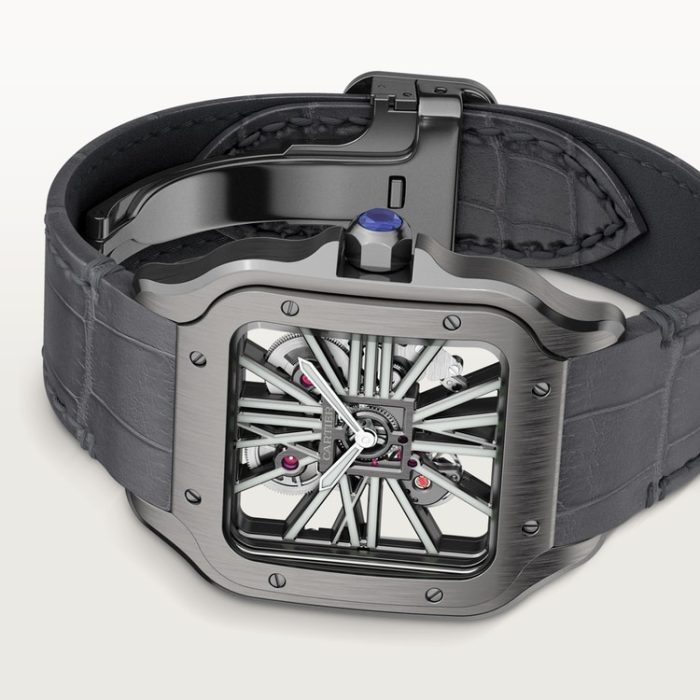 SANTOS DE CARTIER iskelet saat - Görsel 6