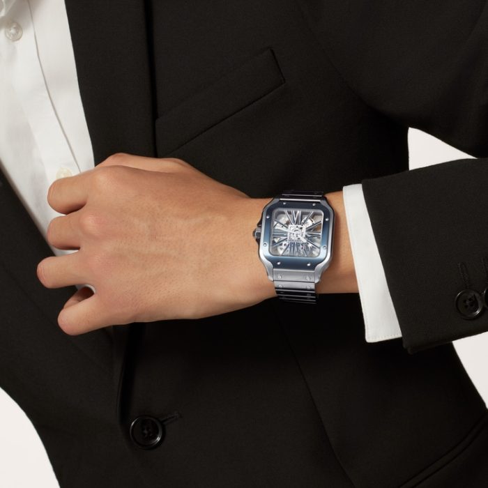 SANTOS DE CARTIER iskelet saat - Görsel 2