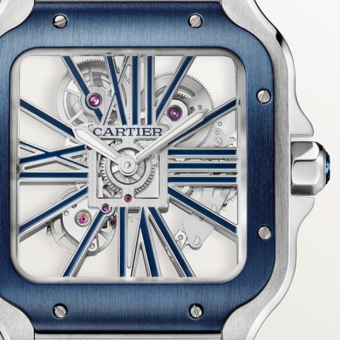 SANTOS DE CARTIER iskelet saat - Görsel 8