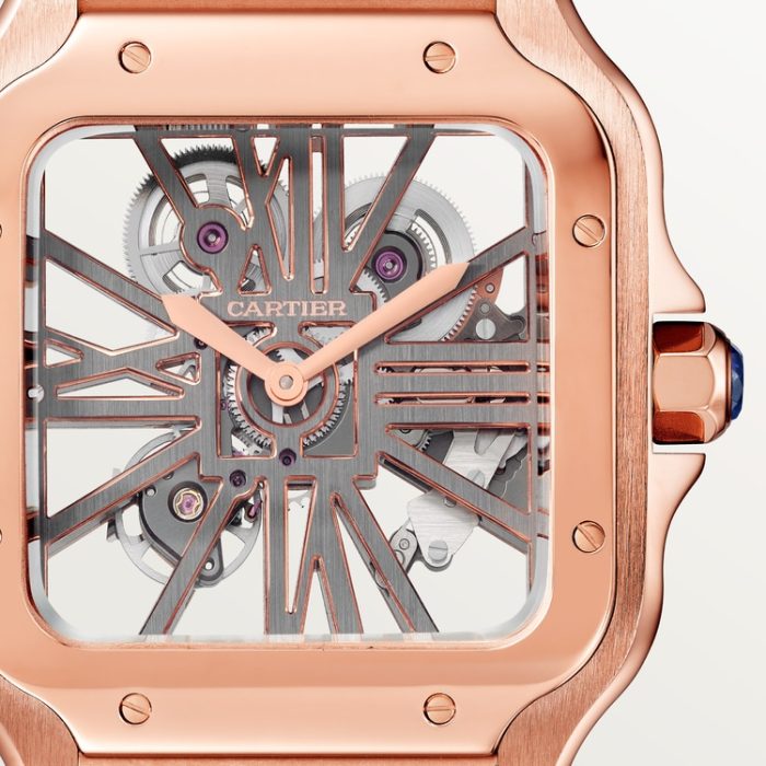 SANTOS DE CARTIER iskelet saat - Görsel 8
