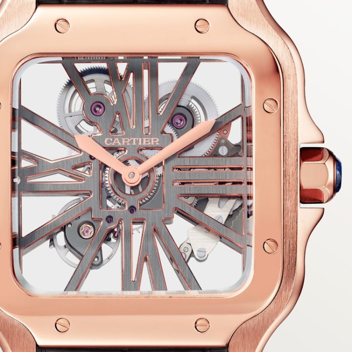 SANTOS DE CARTIER iskelet saat - Görsel 7