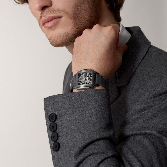 SANTOS DE CARTIER iskelet saat - Görsel 2