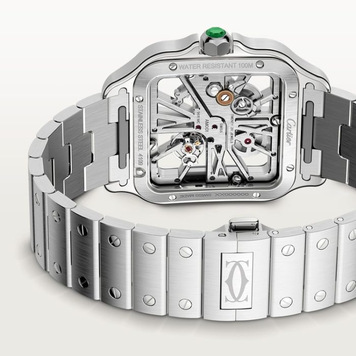 SANTOS DE CARTIER iskelet saat - Görsel 4