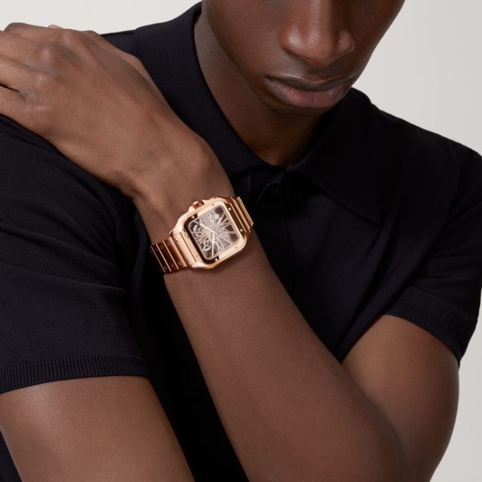 SANTOS DE CARTIER iskelet saat - Görsel 2