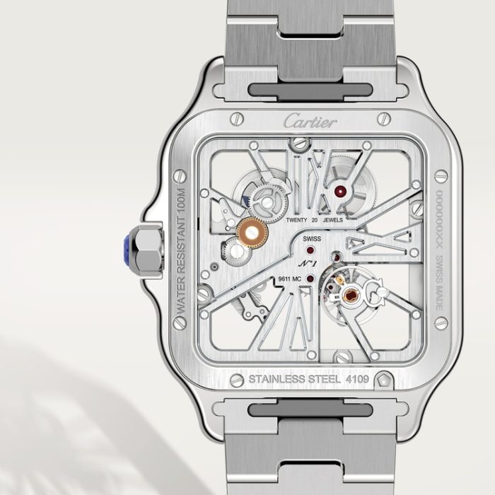 SANTOS DE CARTIER iskelet saat - Görsel 4