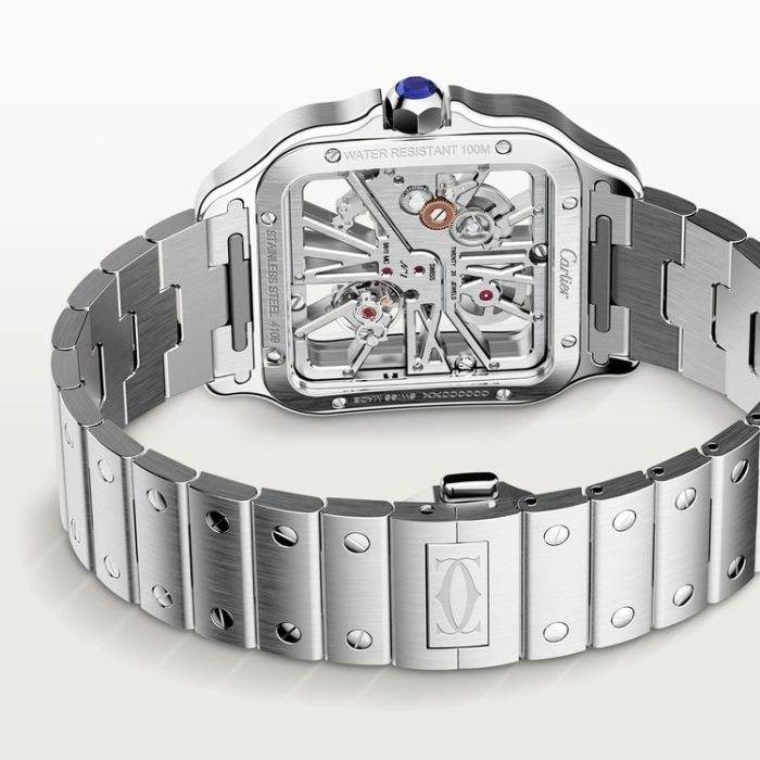 SANTOS DE CARTIER iskelet saat - Görsel 6