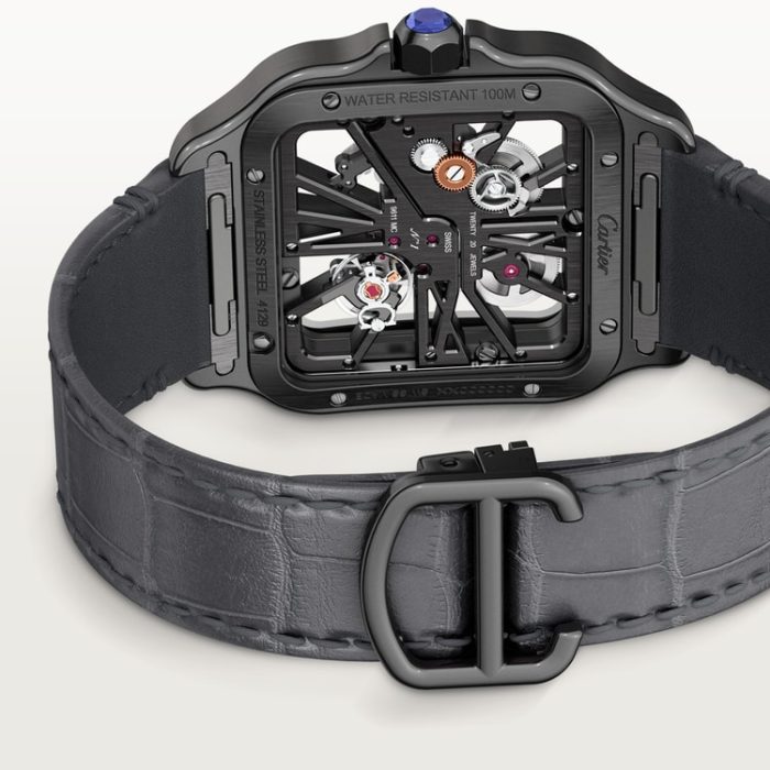 SANTOS DE CARTIER iskelet saat - Görsel 5