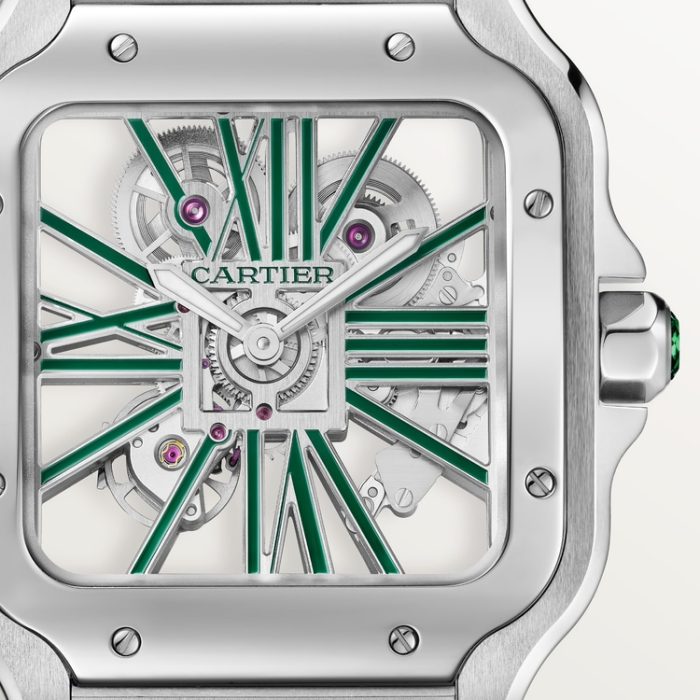 SANTOS DE CARTIER iskelet saat - Görsel 7
