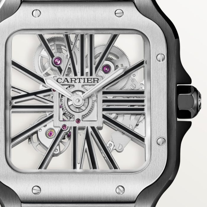 SANTOS DE CARTIER iskelet saat - Görsel 8